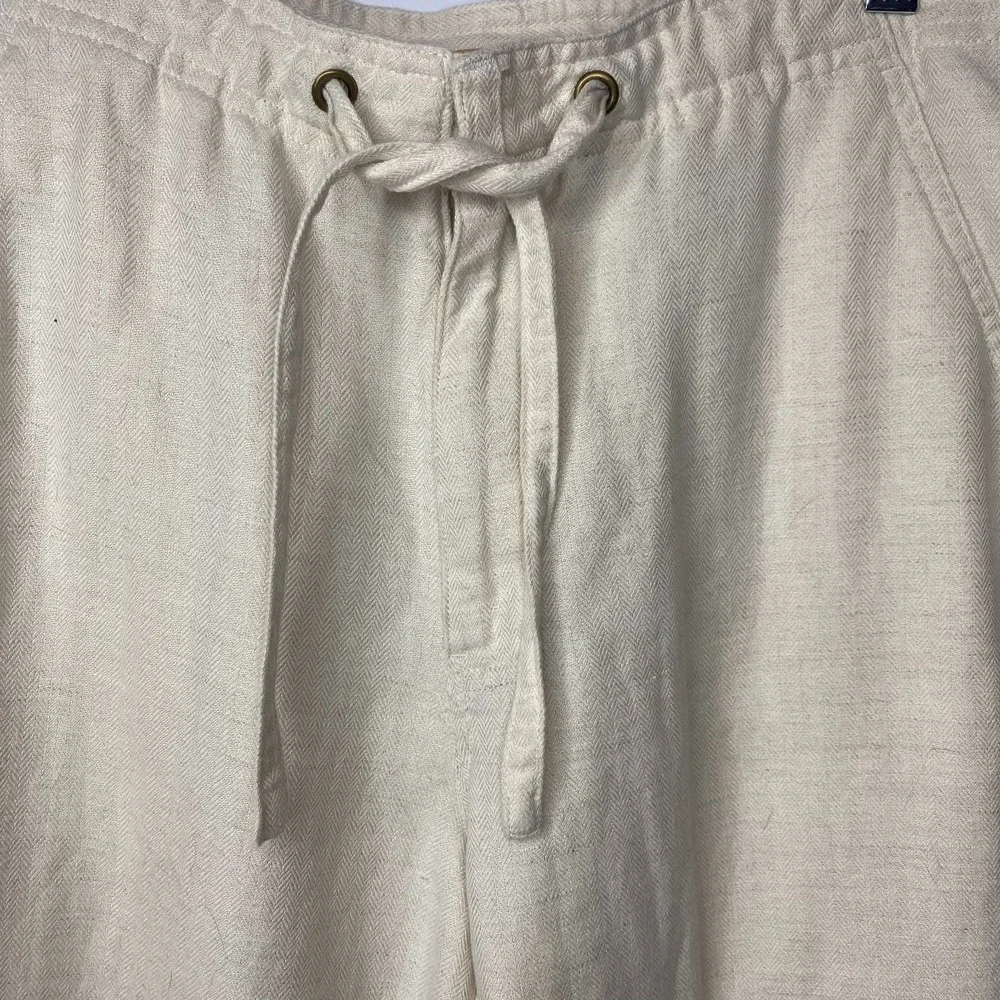 THE HAVANERA CO Linen Blend Pants Mens 32 Beige Drawstring Relaxed Fit‎ Casual
